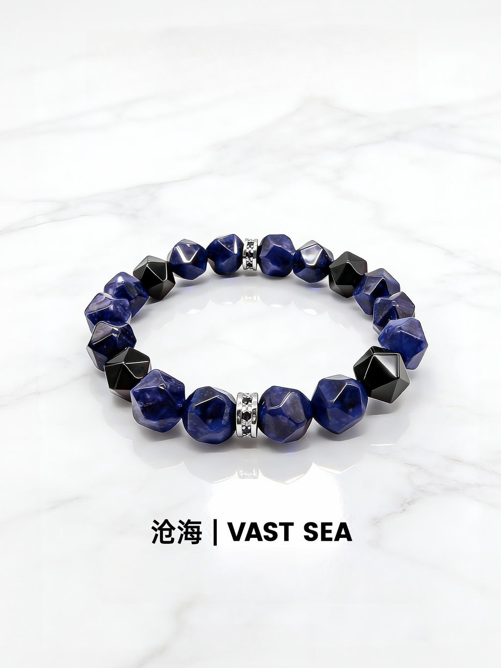 Black Obsidian & Lapis Lazuli Bracelet - Couple Bracelets SAA