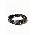 Natural Silver Obsidian & Tiger Eye | Wealth & Protection Charm WAA