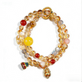 Yellow Tower Crystal Pixiu & Gourd Bracelet